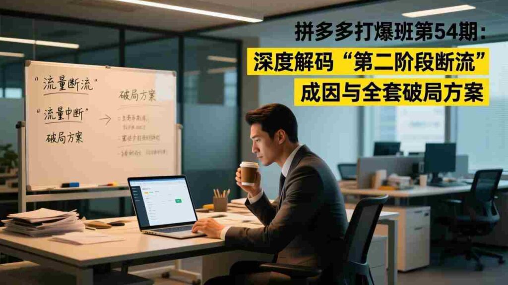 （17163期）拼多多打爆班第54期：深度解码“第二阶段断流”成因与全套破局方案