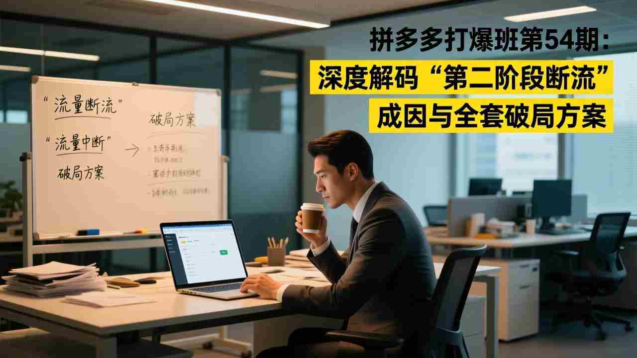 （17163期）拼多多打爆班第54期：深度解码“第二阶段断流”成因与全套破局方案