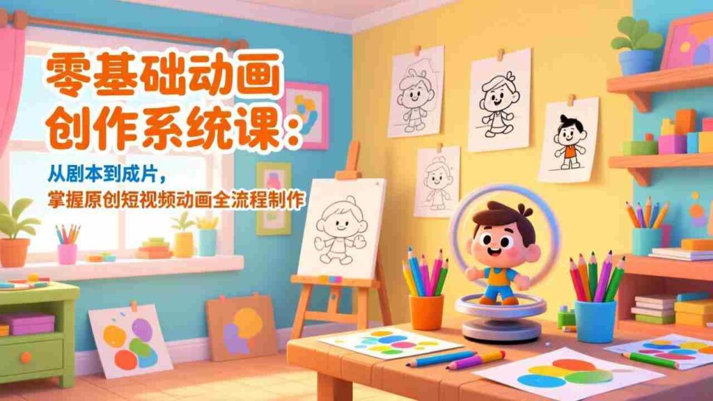 （17161期）零基础动画创作系统课：从剧本到成片，掌握原创短视频动画全流程制作