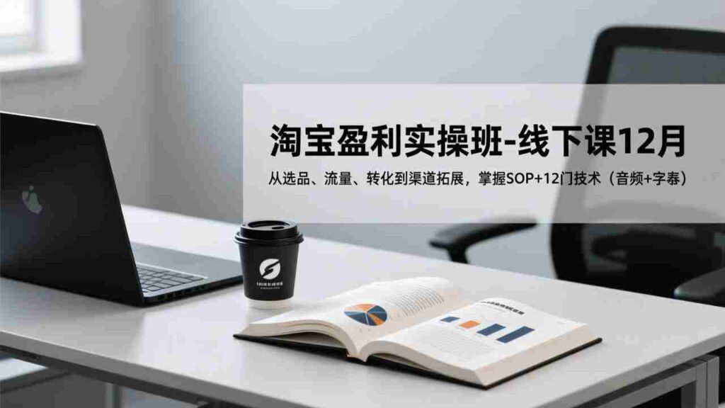 （17079期）淘宝盈利实操班-线下课12月，从选品、流量、转化到渠道拓展，掌握SOP+12门技术（音频+字幕）