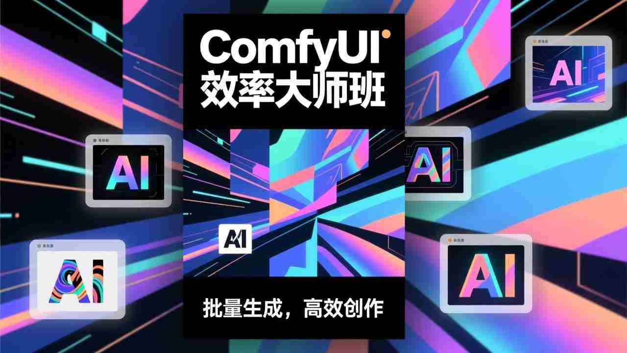 （17107期）ComfyUI效率大师班：工作流搭建，批量生成，将个人AI出图效率提升5-10倍，月接单收入1-3万