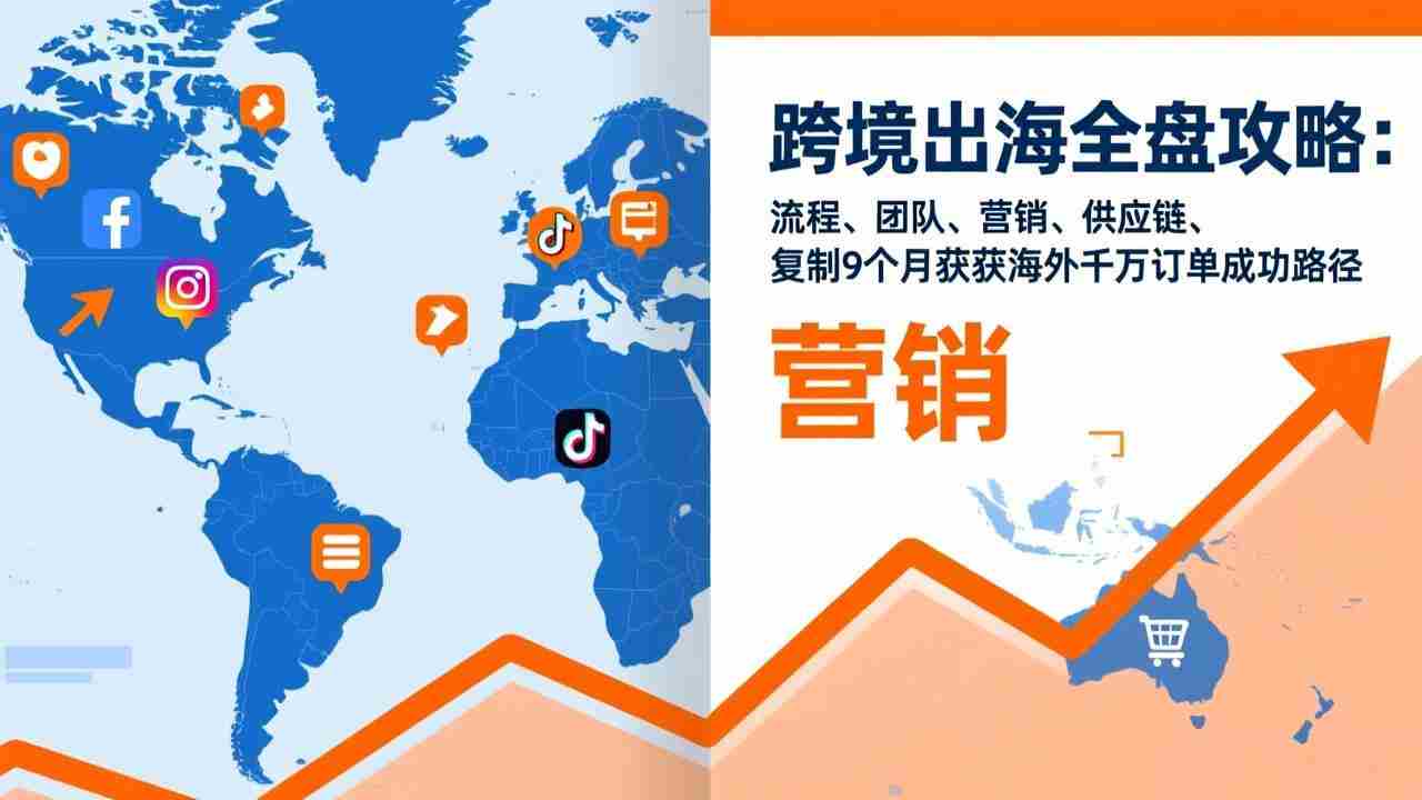 （17099期）跨境出海全盘攻略：流程，团队，营销，供应链，复制9个月斩获海外千万订单成功路径