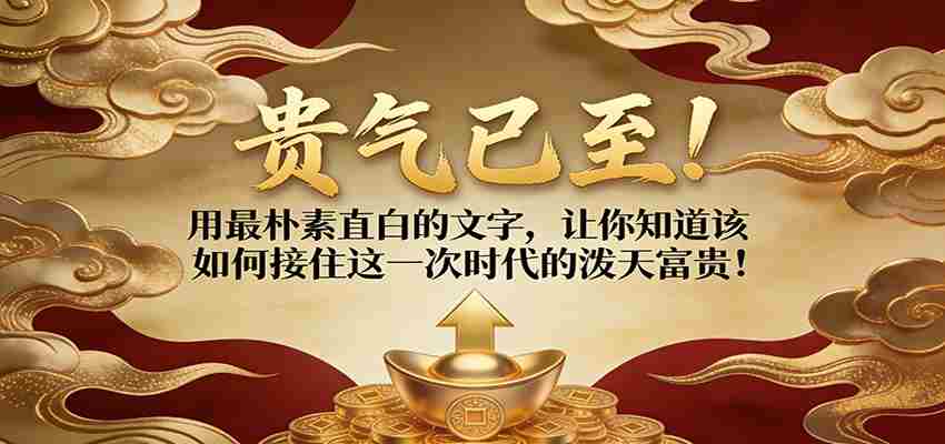 付费文章：贵气已至！用最朴素直白的文字，让你知道该如何接住这一次时代的泼天富贵！