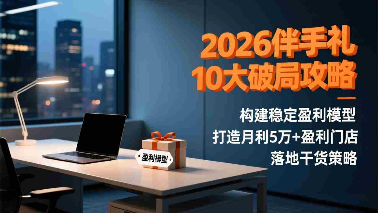 （17191期）2026伴手礼10大破局攻略：构建稳定盈利模型，打造月利5万+盈利门店，落地干货策略