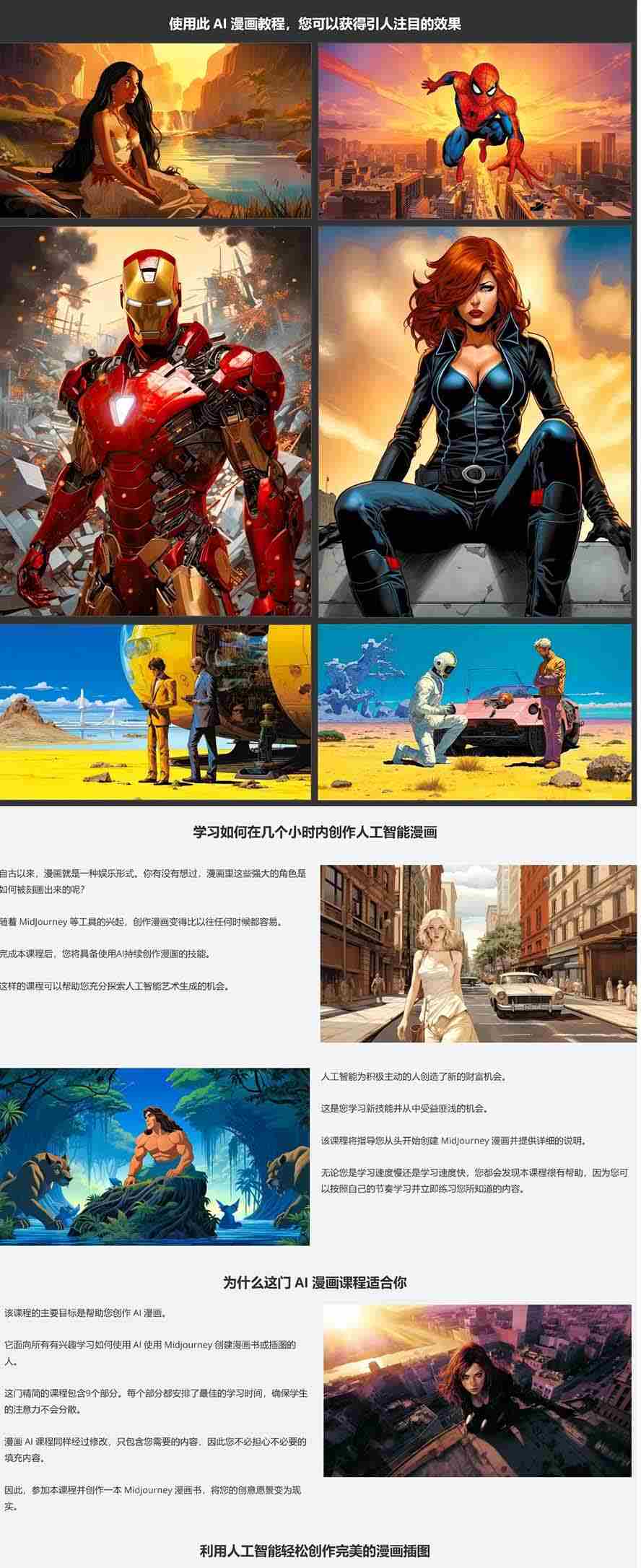 （17299期）Midjourney AI漫画创作课，脚本构思、人物设计、排版合成，零基础创作完整漫画或系列插画