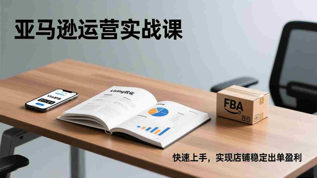 （17287期）亚马逊运营实战课，Listing优化、Vine秒杀、FBA发货，快速上手，实现店铺稳定出单盈利