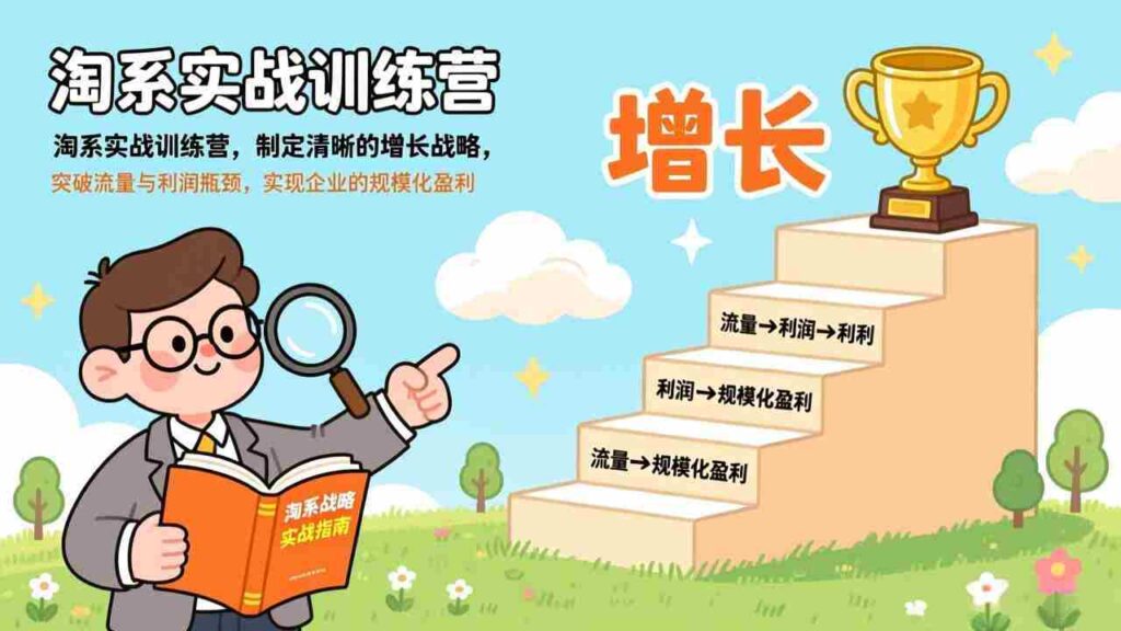 （17281期）淘系实战训练营，制定清晰的增长战略，突破流量与利润瓶颈，实现企业的规模化盈利