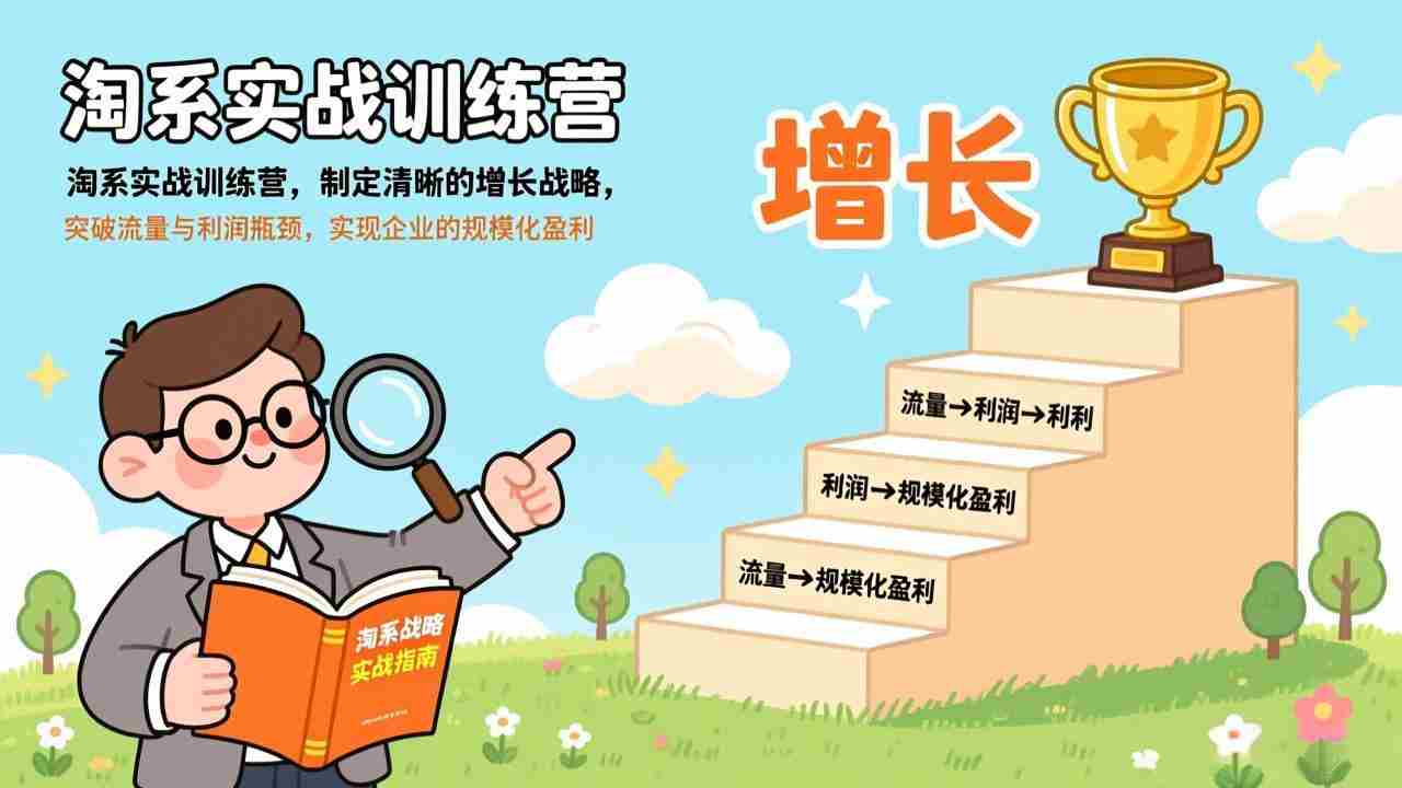 （17281期）淘系实战训练营，制定清晰的增长战略，突破流量与利润瓶颈，实现企业的规模化盈利