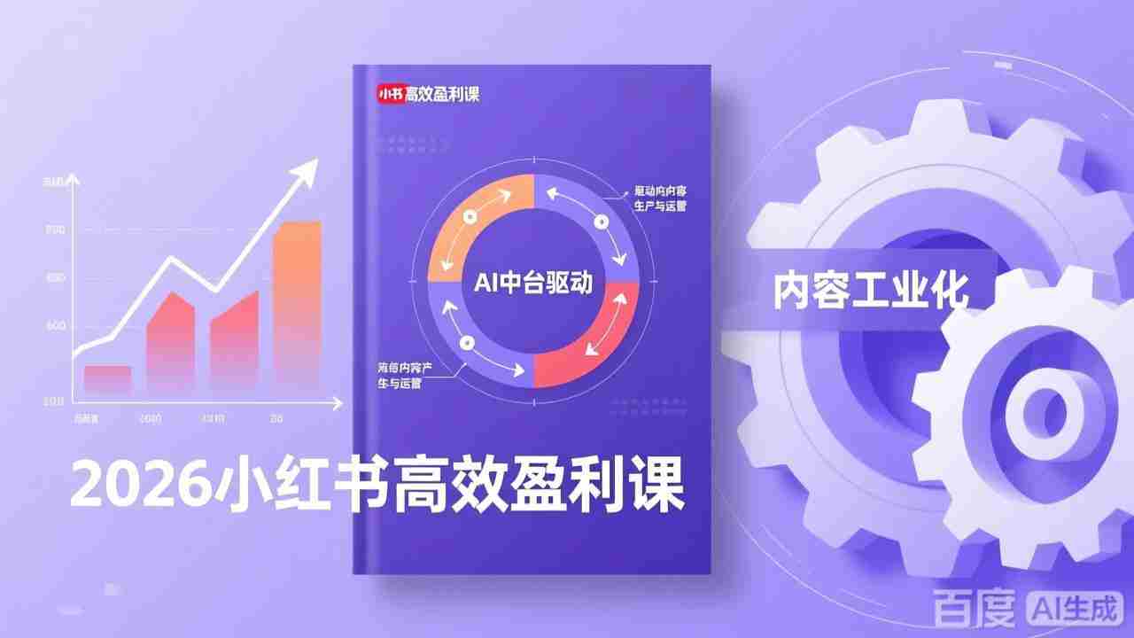 （17291期）2026小红书高效盈利课，流量双引擎+内容工业化+AI中台驱动，构建可复制的千万级营收模型