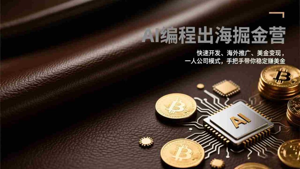 （17308期）AI编程出海掘金营：快速开发、海外推广、美金变现，一人公司模式，手把手带你稳定赚美金