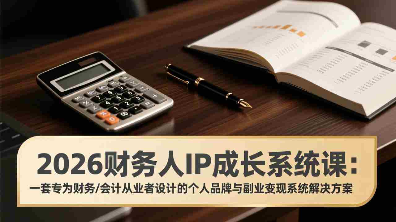 （17339期）2026财务人IP成长系统课：一套专为财务/会计从业者设计的个人品牌与副业变现系统解决方案