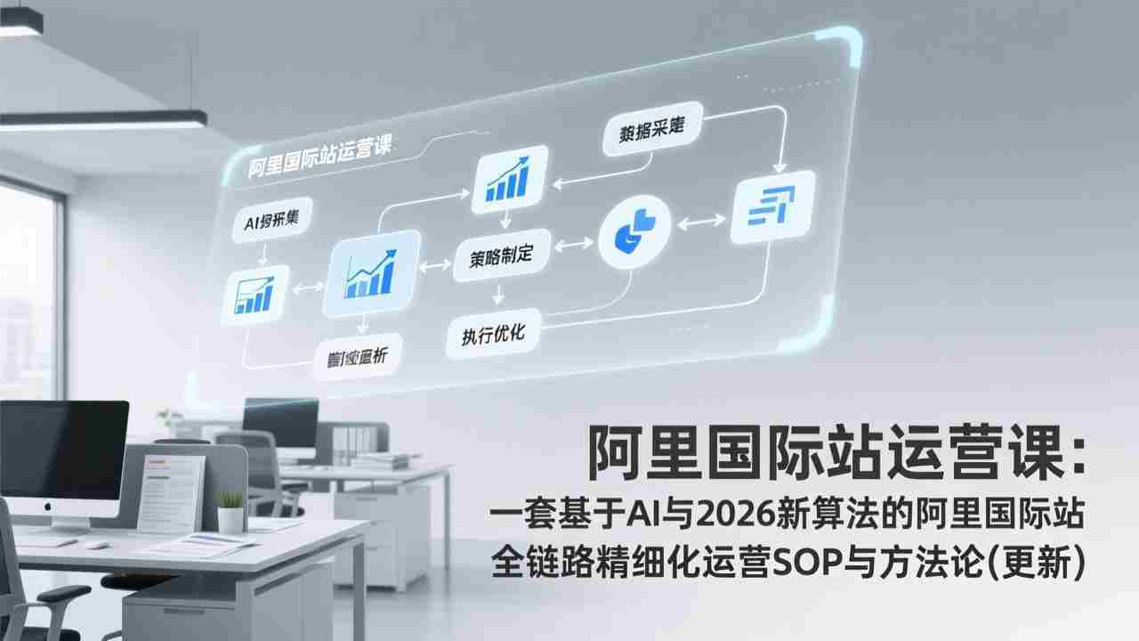 （17378期）阿里国际站运营课：一套基于AI与2026新算法的阿里国际站全链路精细化运营SOP与方法论(更新)