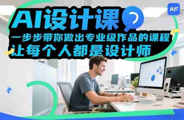 AI设计课，一步步带你做出专业级作品的课程，让每个人都是设计师