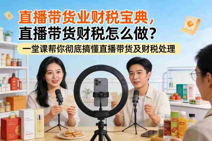 直播带货业财税宝典，直播带货财税怎么做？一堂课帮你彻底搞懂直播带货及财税处理