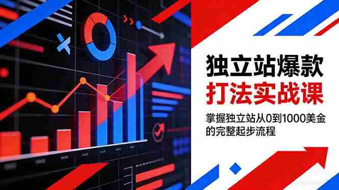 （17322期）独立站爆款打法实战课，掌握独立站从0到1000美金的完整起步流程