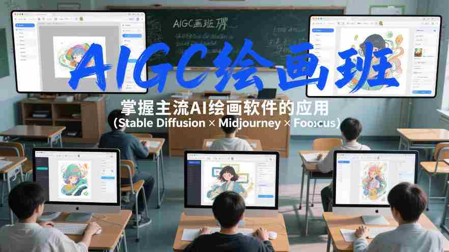 AIGC绘画班，掌握主流Ai绘画软件的应用（Stable Diffusion x Midjourney x Fooocus）