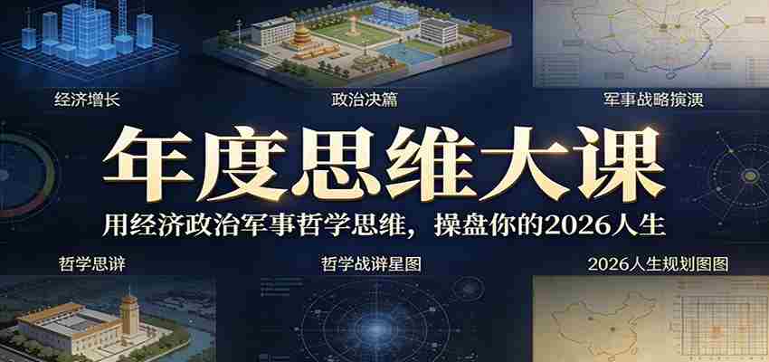 年度思维大课，用经济政治军事哲学思维，操盘你的2026人生