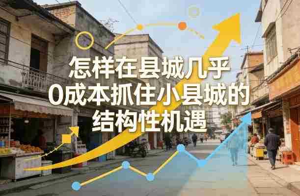 付费文章：怎样在县城几乎0成本抓住小县城的结构性机遇