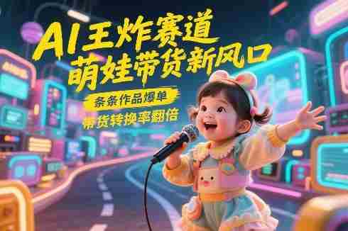 AI王炸赛道，萌娃带货新风口，条条作品爆单，带货转换率翻倍，核心逻辑拆解