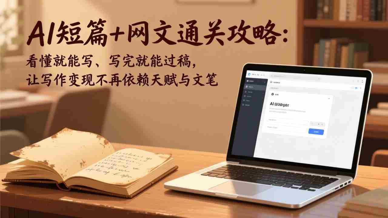 （17515期）AI短篇+网文通关攻略：看懂就能写、写完就能过稿，让写作变现不再依赖天赋与文笔