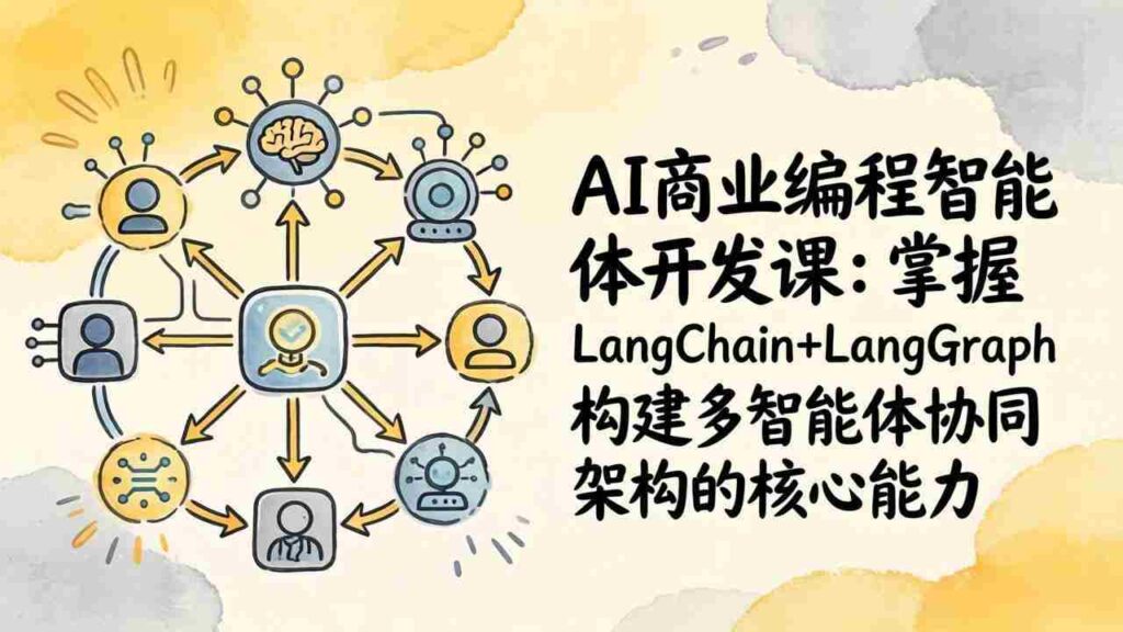 （17608期）AI商业编程智能体开发课：掌握LangChain+LangGraph构建多智能体协同架构的核心能力