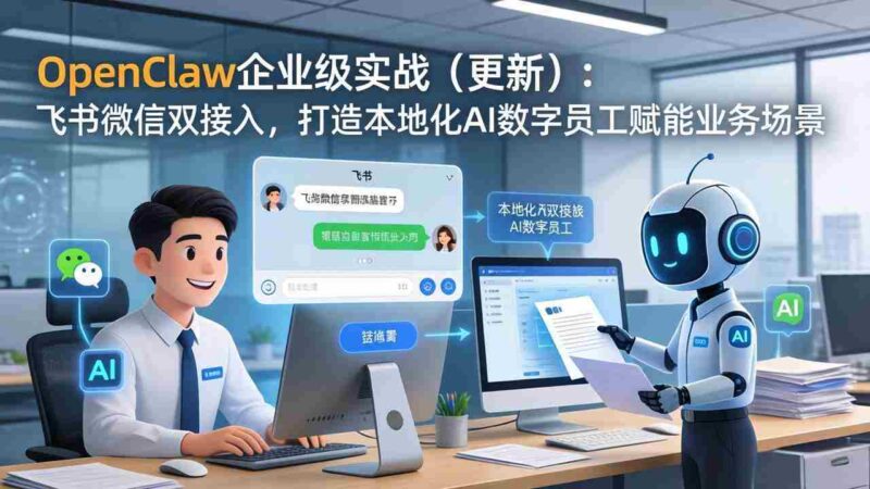 (17819期)OpenClaw企业级实战(更新):飞书微信双接入,打造本地化AI数字员工赋能业务场景-中创网,冒泡网,福缘网创业项目大全-创安网
