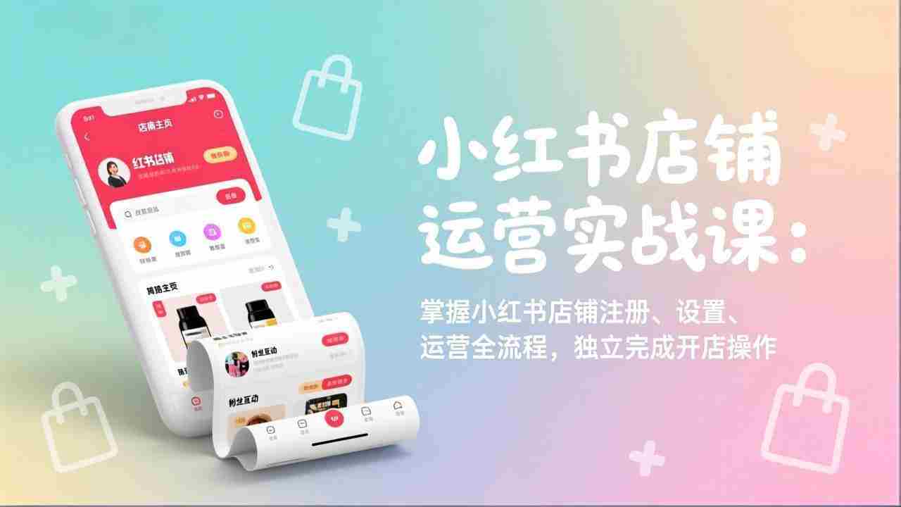 （17561期）小红书店铺运营实战课：掌握小红书店铺注册、设置、运营全流程，独立完成开店操作