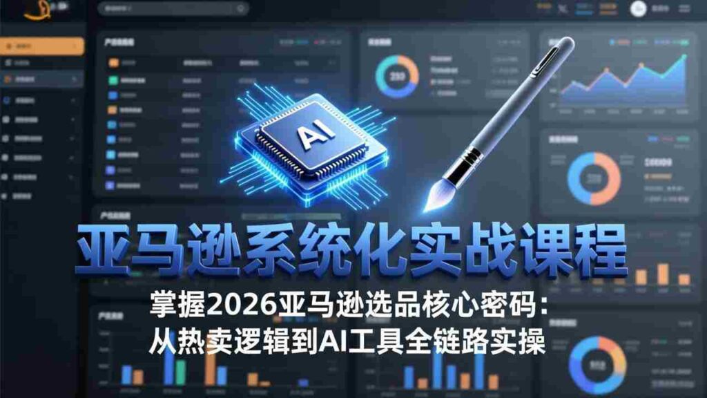 （17591期）亚马逊系统化实战课-更新3月：2026最新选品方法论，从热卖原因分析到AI作图，提升选品成功率