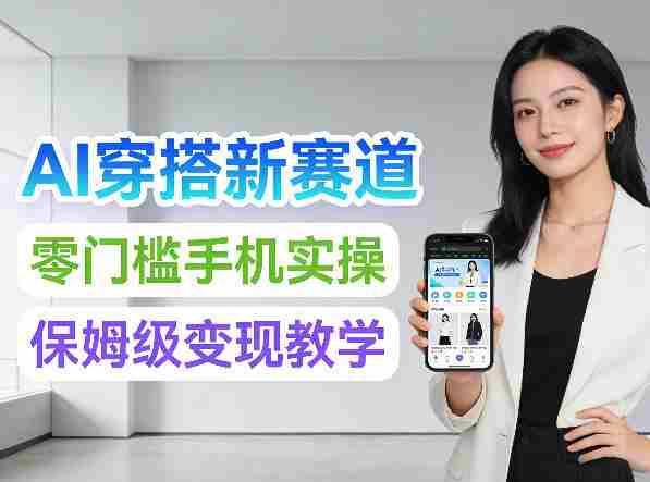 2026年AI穿搭新赛道，零门槛手机实操，保姆级变现教学