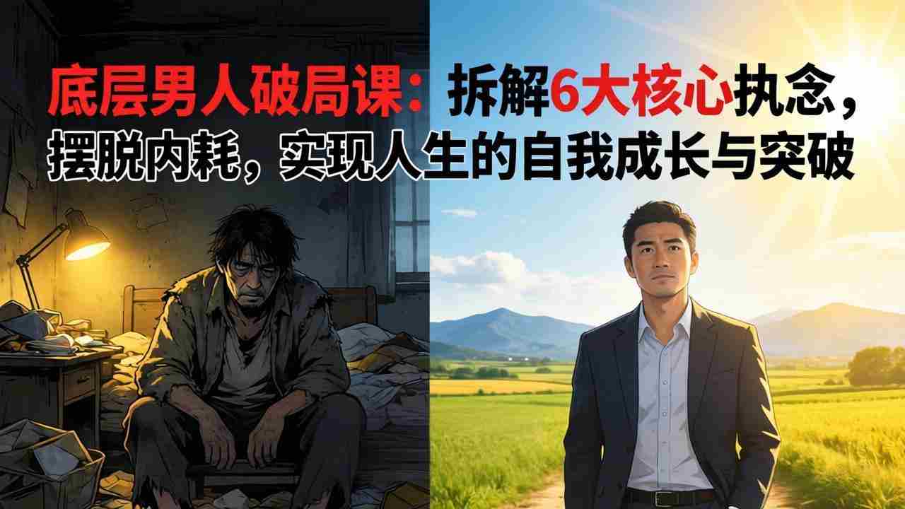 （17747期）付费文章：底层男人破局课：拆解 6 大核心执念，摆脱内耗，实现人生的自我成长与突破