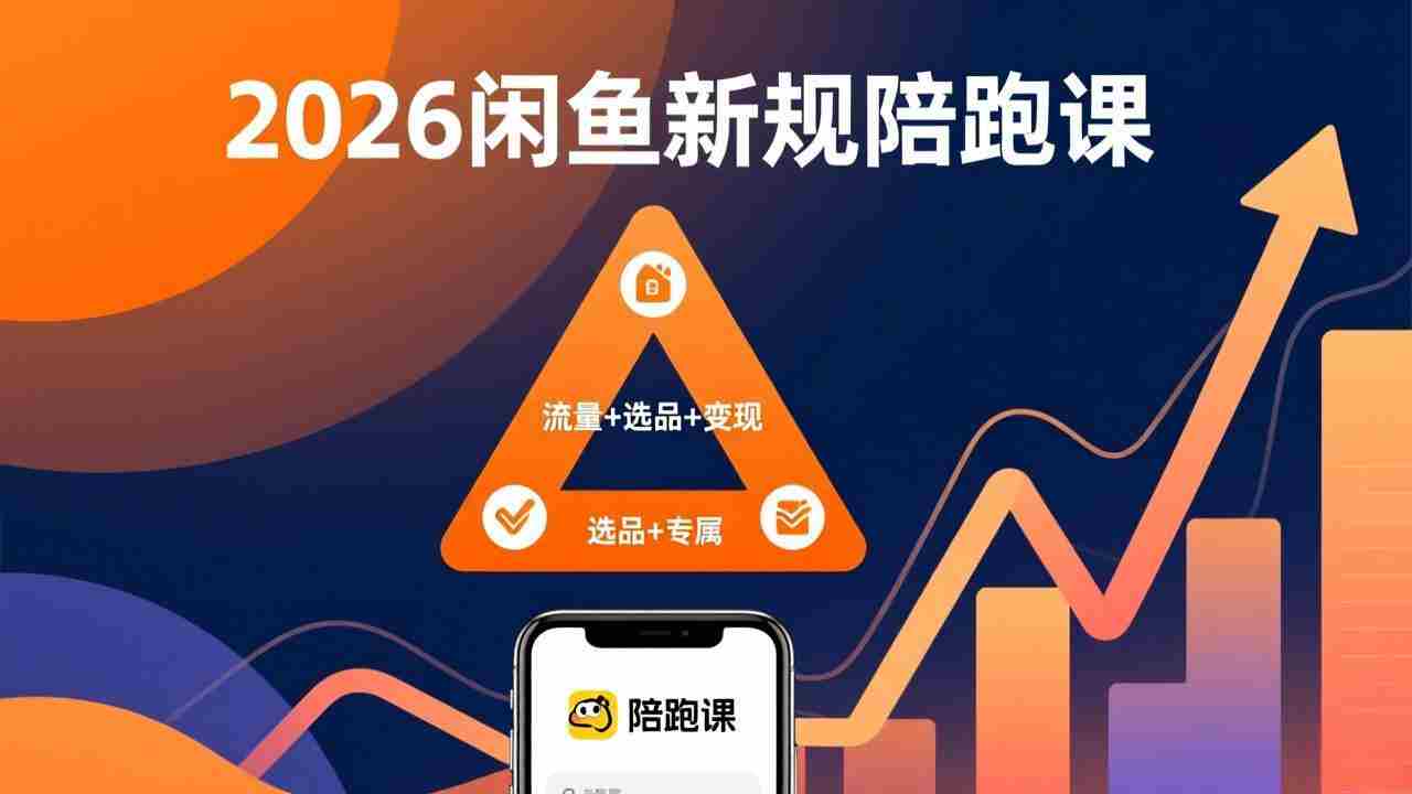 （17483期）2026闲鱼高阶陪跑课全新上线，带你吃透新规玩转选品流量，从零搭建稳定变现盈利体系