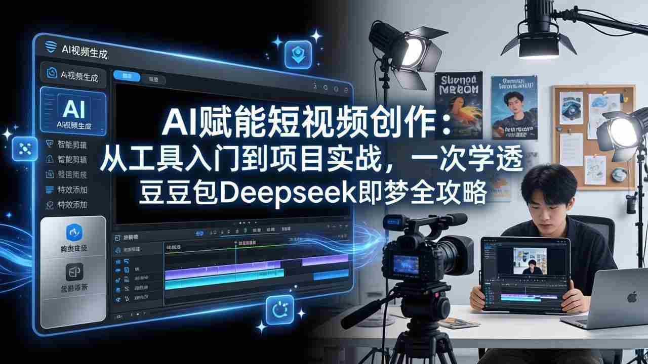 （17762期）AI赋能短视频创作：从工具入门到项目实战，一次学透豆包Deepseek即梦全攻略