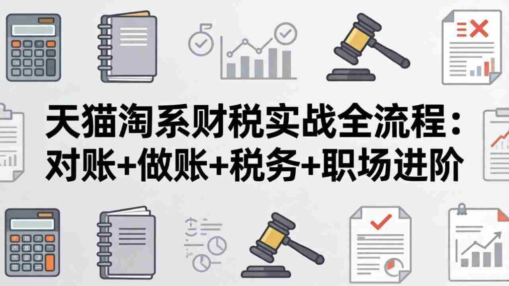 （17676期）天猫淘系财税实战全流程：对账+做账+税务+职场进阶，手把手吃透平台财税每一环