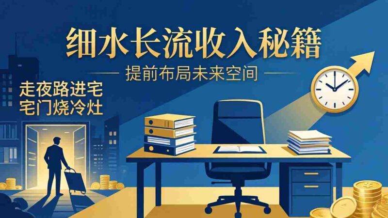 （17836期）某付费文章：细水长流收入秘籍：走夜路进宅门烧冷灶，提前布局未来空间-中创网,冒泡网,福缘网创业项目大全-创安网