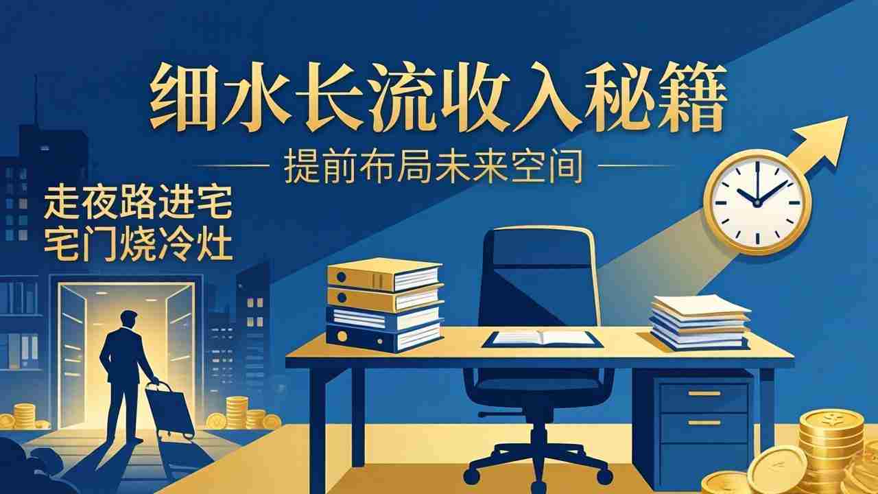 （17836期）某付费文章：细水长流收入秘籍：走夜路进宅门烧冷灶，提前布局未来空间-中创网,冒泡网,福缘网创业项目大全-创安网