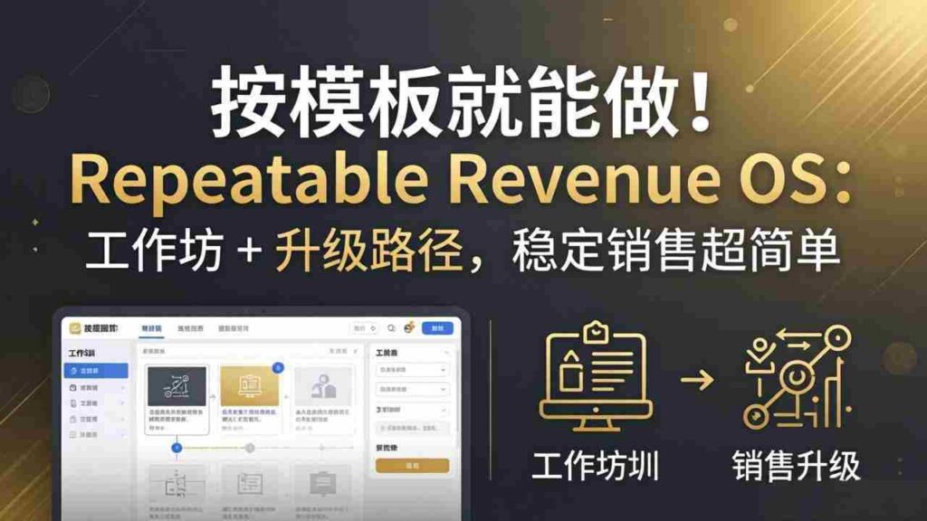 （18085期）按模板就能做！Repeatable Revenue OS：工作坊 + 升级路径，稳定销售超简单