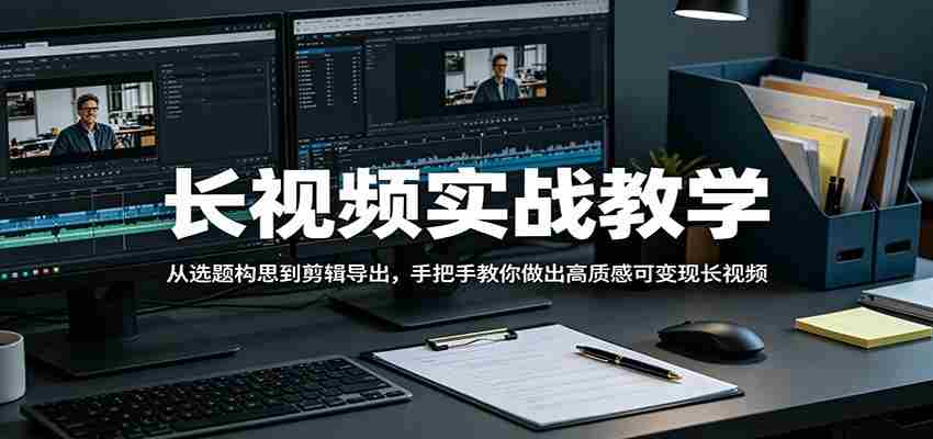 长视频实战教学，从选题构思到剪辑导出，手把手教你做出高质感可变现长视频