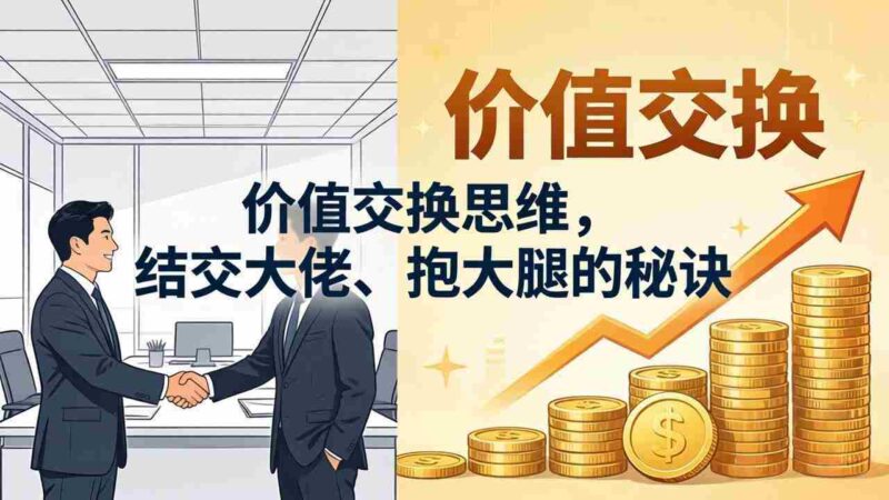 (18258期)某付费文章:价值交换思维,结交大佬、抱大腿的秘诀-中创网,冒泡网,福缘网创业项目大全-创安网