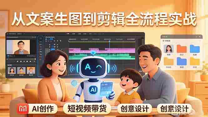 （17916期）原创 AI 剧情短视频带货：AI+家庭剧情+带货广告，从文案生图到剪辑全流程实战