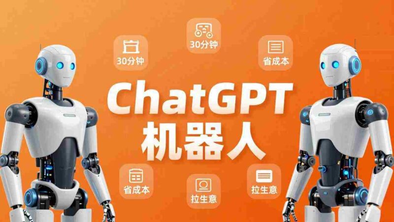 (17982期)智能机器人定制速成课:技术小白30分钟做出ChatGPT机器人,省时间砍成本还能拉生意-中创网,冒泡网,福缘网创业项目大全-创安网