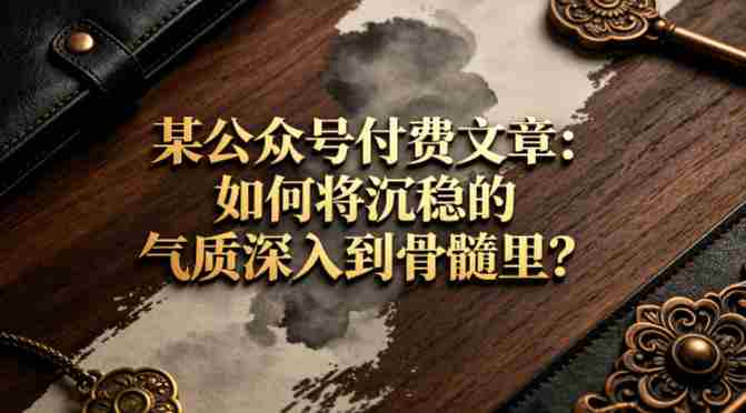 某公众号付费文章：如何将沉稳的气质深入到骨髓里？
