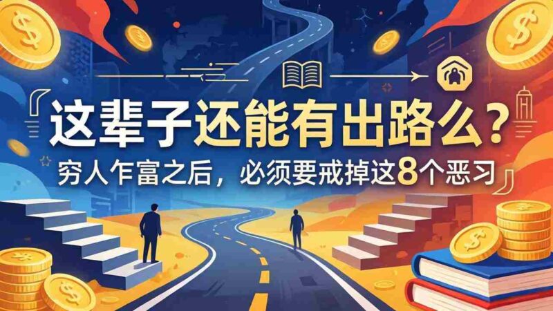 (18214期)关于人生两篇付费文章【这辈子还能有出路么?】【穷人乍富之后,必须要戒掉这8个恶习】-中创网,冒泡网,福缘网创业项目大全-创安网