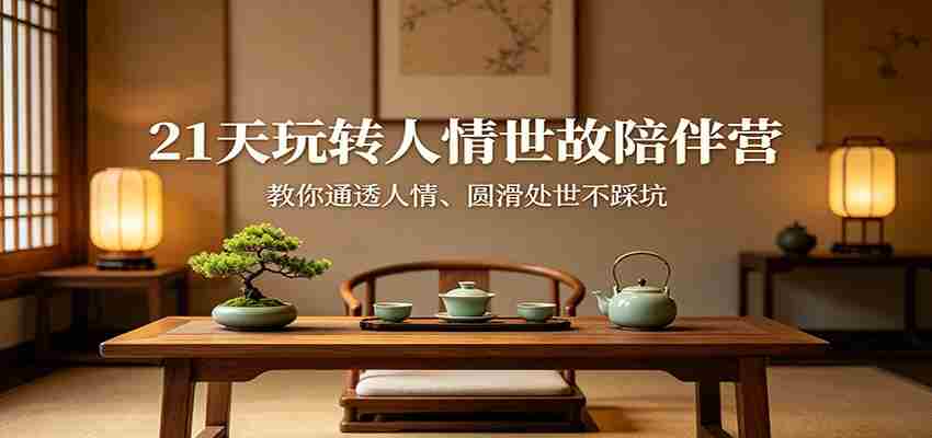 21天玩转人情世故陪伴营：教你通透人情、圆滑处世不踩坑