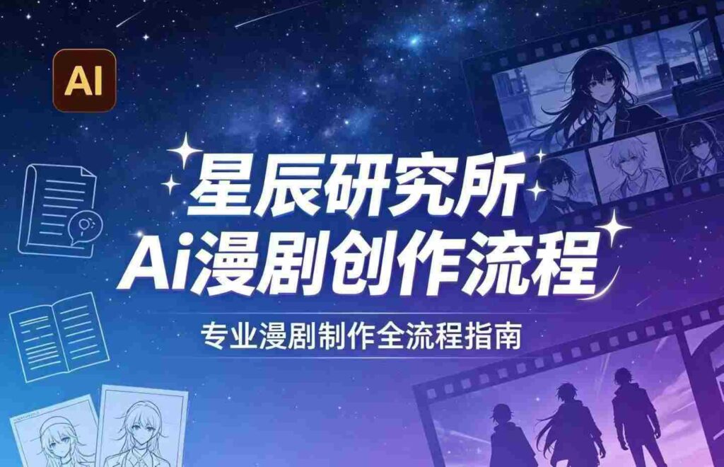AI漫剧创作全流程指南｜从工具到编剧，从流量到变现，小白也能学会的专业漫剧制作法