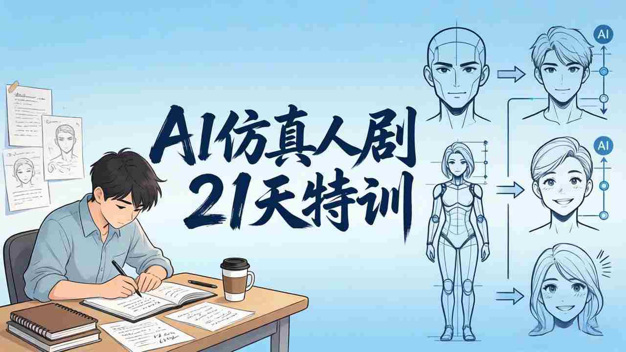 （18082期）AI仿真人剧21天特训-更新：从剧本到成片全流程实战，掌握角色一致性与变现方法