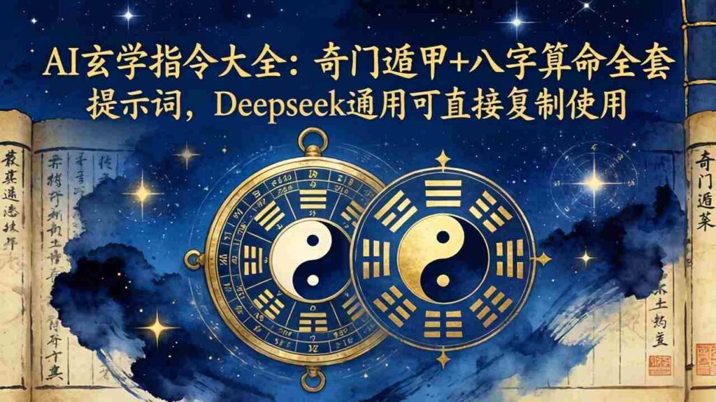 （18059期）AI玄学指令大全：奇门遁甲+八字算命全套提示词，Deepseek通用可直接复制使用