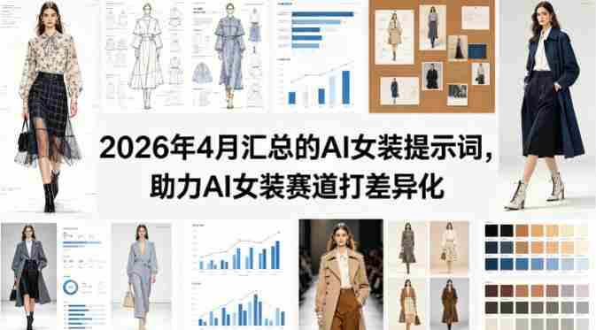 2026年4月汇总的AI女装提示词，助力AI女装赛道打差异化