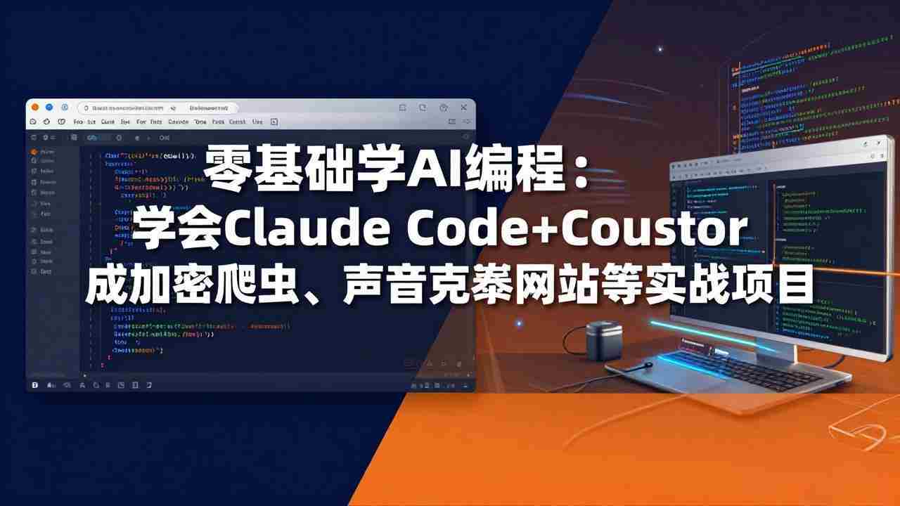 （17941期）零基础学AI编程：学会Claude Code+Cursor完成加密爬虫、声音克隆网站等实战项目