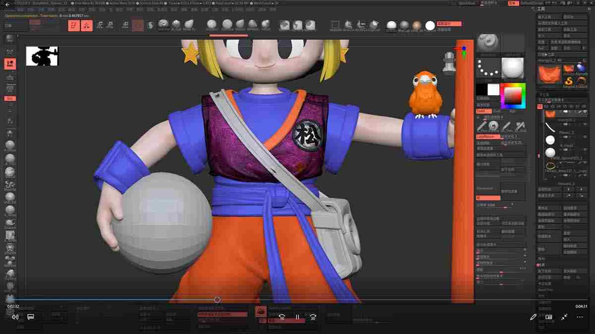 （18035期）3D卡通建模系统课1.0：从入门到进阶｜ZBrush雕刻+Blender渲染，10章覆盖完整工作流