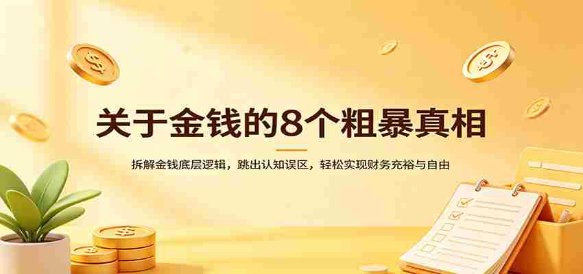 关于金钱的8个粗暴真相：拆解金钱底层逻辑，跳出认知误区，轻松实现财务充裕与自由